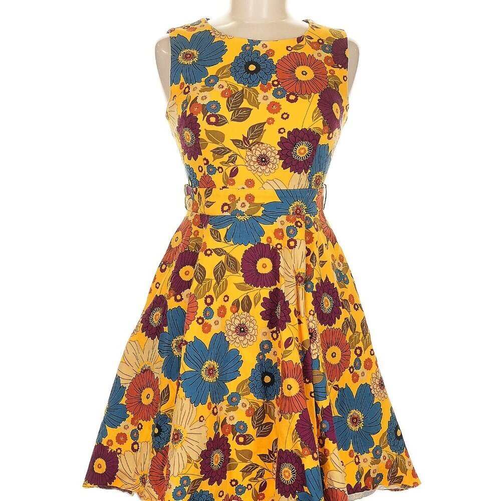 Modcloth 'Hour By Flower' Dress in Autumn Colorway w/ Pockets